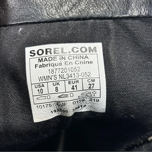 Sorel Phoenix Short Lace Waterproof Greenish Gray Leather Quarry Boots Size 10 - Picture 12 of 13